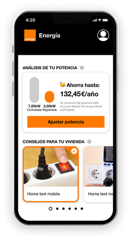 Orange Energía - Ajusta tu potencia y optimízala para usar sólo la que realmente necesitas