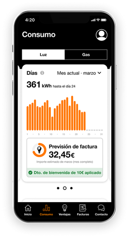 Orange Energía - Tu previsión de factura y las recomendaciones energéticas te ayudarán a ser más eficiente